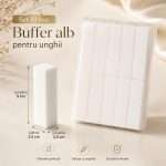 Set 10 Pile Buffere Albe Pentru Unghii