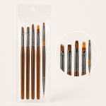 Set 5 Pensule Brown Glass Art Nails