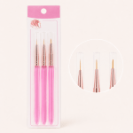 Set 3 Pensule Nail Art Liner -Manichiura cu Detalii Fine