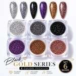 Set Glitter Black Gold Series-6 culori