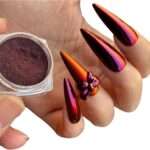 Pigmenti Unghii-Black Crystal & Red Crystal - imagine 3