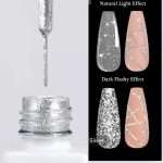 Set Liner Gel Reflectorizant Efect ,Disco Silver & Disco Black - imagine 3