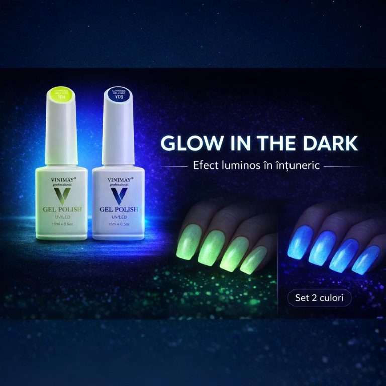 Set 2 Oje Semipermanente Glow in the Dark-Efect Luminous 15 ml