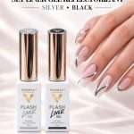 Set Liner Gel Reflectorizant Efect ,Disco Silver & Disco Black