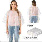 Set of 100 disposable hair cutting/dyeing capes