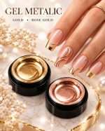 Set 2 Geluri de Pictura Metal Mirror-Gold&Rose Gold
