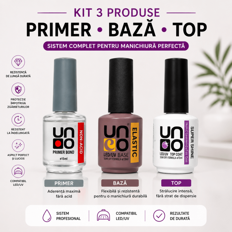 Kit UNO LUX primer bază elastică și top coat