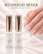 Set 2 Liner Gel Gold&Rose Gold-Metalic Efect