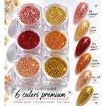 Set Glitter Fin Premium Champagne Collection 6 culori - imagine 2