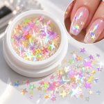 Paiete Holografice Pentru Unghii-Stelute cu Reflexii Multicolore