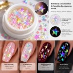 Paiete Holografice Pentru Unghii-Stelute cu Reflexii Multicolore - imagine 2
