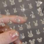 Stikere Unghii-Abtibilduri Nail Art 3D Rabbits - imagine 2