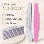 Set 10 Pile&Buffer 2in1 Profesionale MAKEOVER 100/180