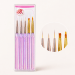 Set 5 Pensule Art Nails Pink Glass