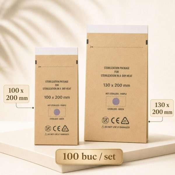 Plicuri de Sterilizare din Hârtie pentru Pupinel, Set 100 buc.