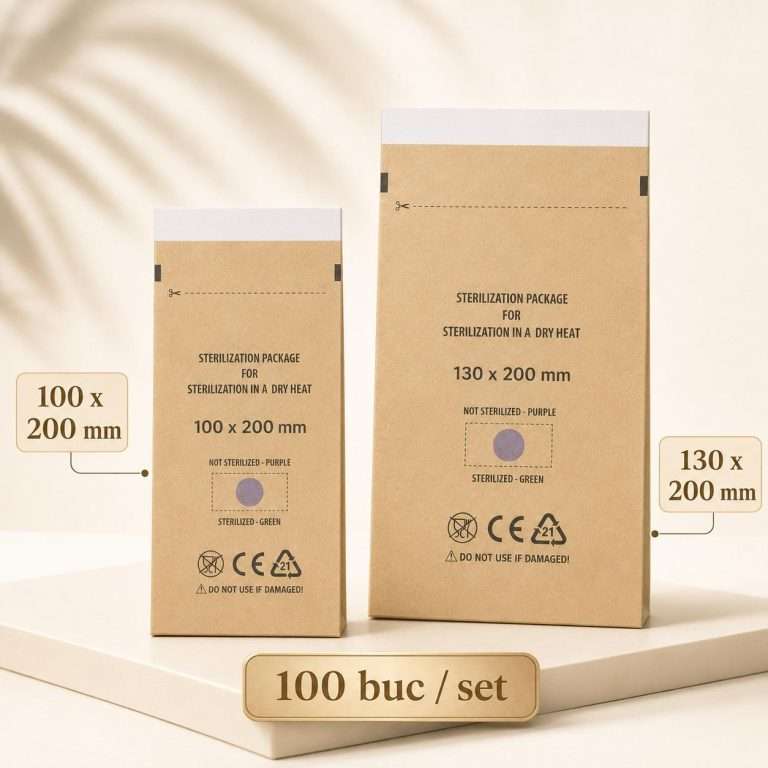 Plicuri de Sterilizare din Hârtie pentru Pupinel, Set 100 buc.