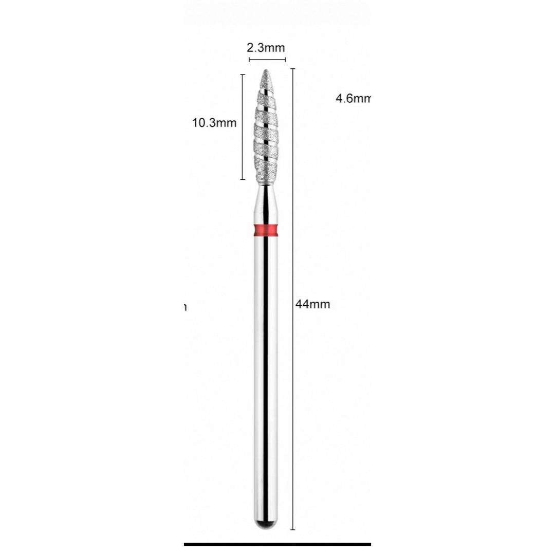 bit cuticule tornado 1 Capat Freza/Bit Unghii Flacara Tornado Rosu A
