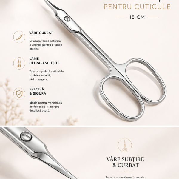 Foarfecă GlobalNail Pro Level pentru cuticule