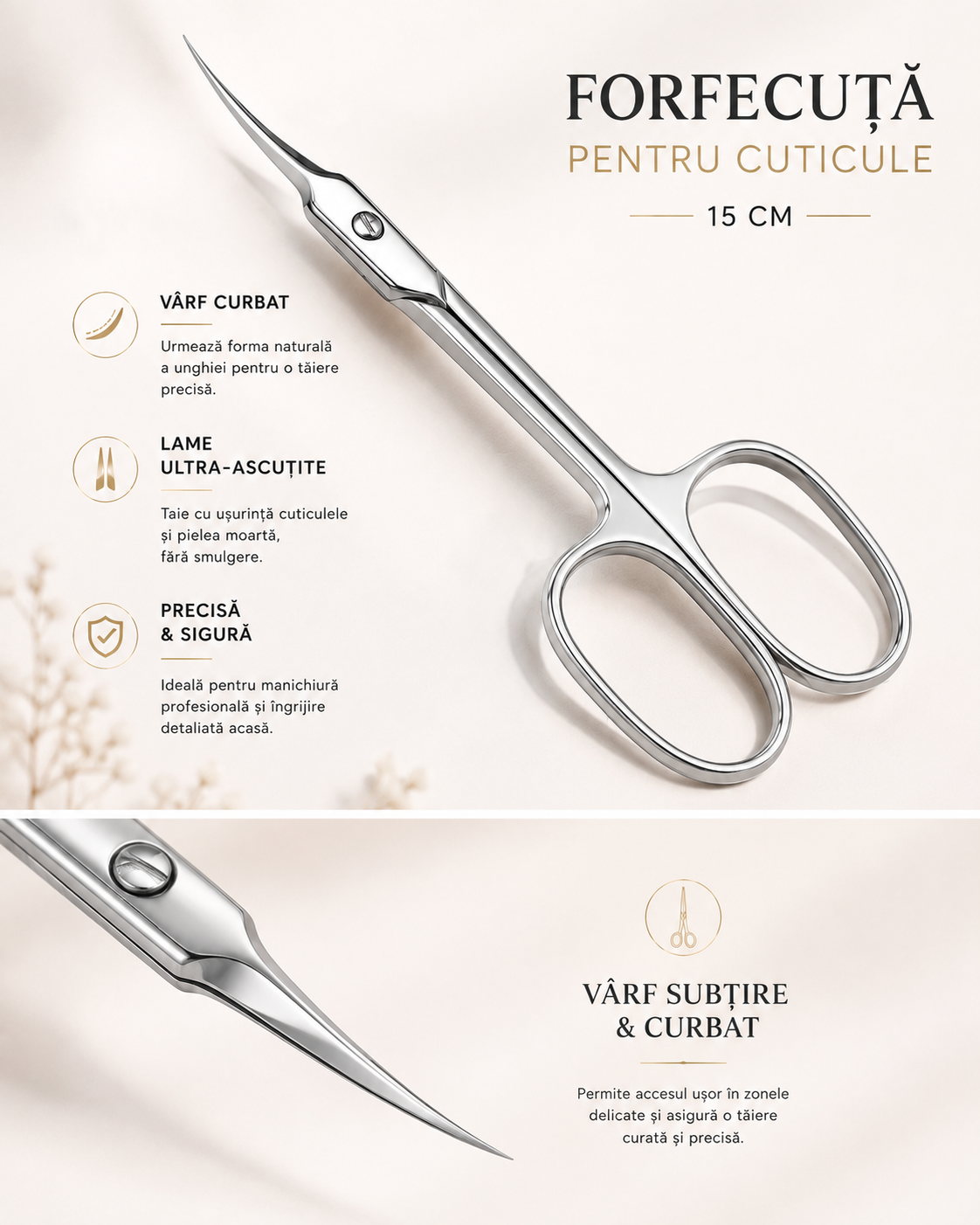 ED6B1382-8FF2-4627-B197-BD919884D9E5 Foarfecă GlobalNail Pro Level pentru cuticule