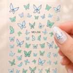 Stikere Unghii-Abtibilduri Nail Art Fluturi MO-256