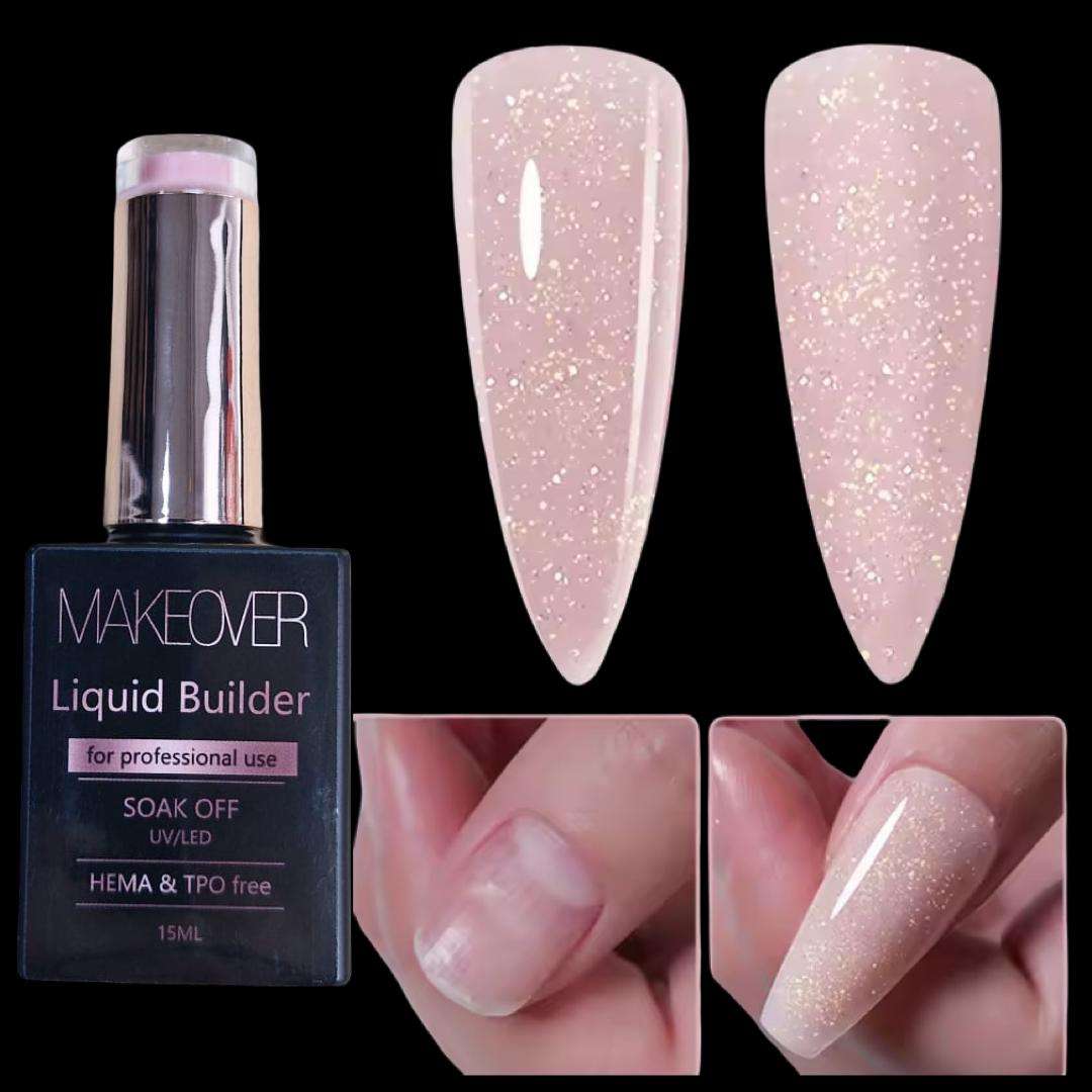 WhatsApp Image 2026-04-05 at 10.23.20 Gel Constructie Makeover 20 Glitter Nude 15ml - imagine 1