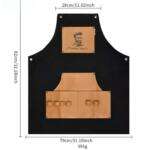 Sort Barber pentru Frizer/Coafor Textil si Piele Ecologica Brown