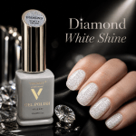 Oja Semipermanenta Diamond White Shine 15ml - imagine 4