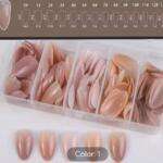 Set Tipsuri Unghii Almond 5 Culori,140 buc