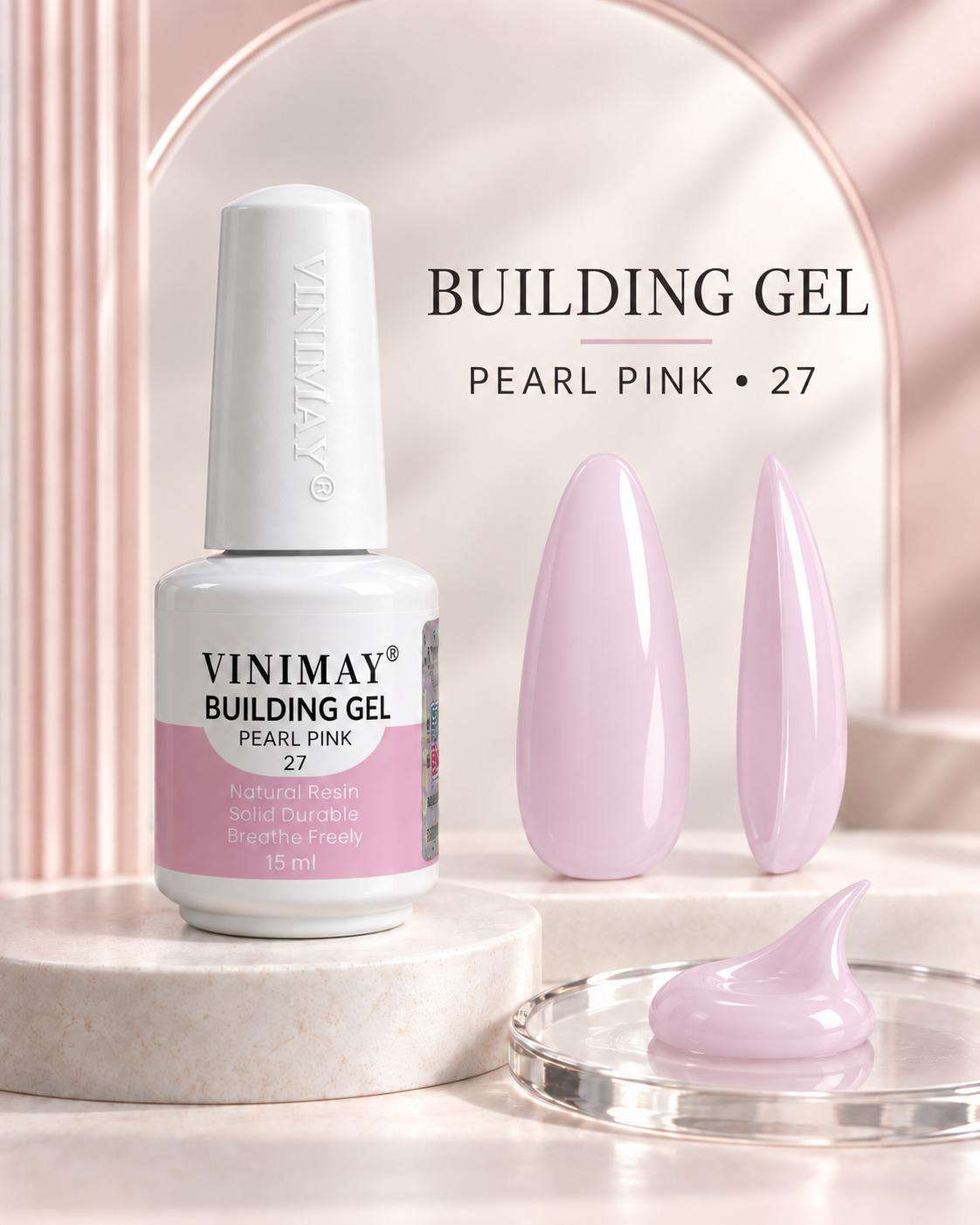 BUILDINGEL 27 Gel Constructie BuildinGel Vinimay 27 Pearl Pink 15ml