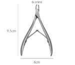 Cleste Profesional pentru Cuticule-6mm,Otel Inoxidabil Argintiu