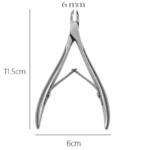 Cleste Profesional pentru Cuticule-6mm,Otel Inoxidabil Argintiu