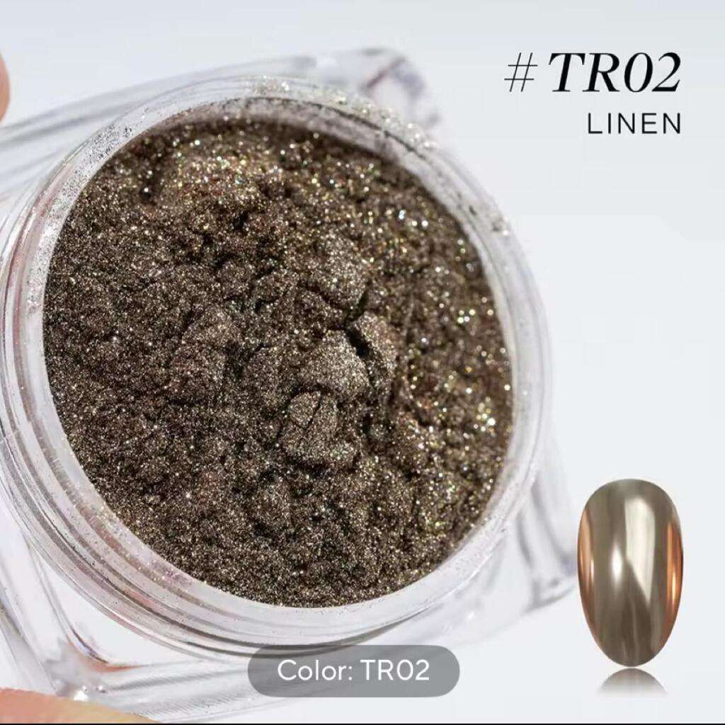 pigm tr02 Pigment Unghii Chrome Linen TR02 - imagine 1