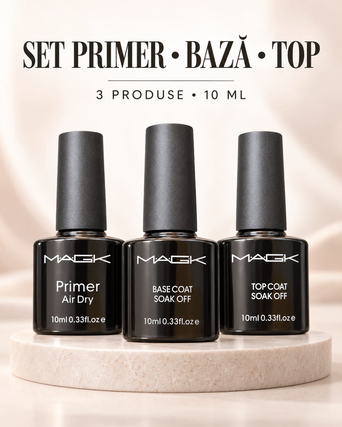 7B747F05-C0EE-46B7-AD8C-60384FCDC128 Kit Manichiura Magk-Primer,Baza,Top 10 ml - imagine 1