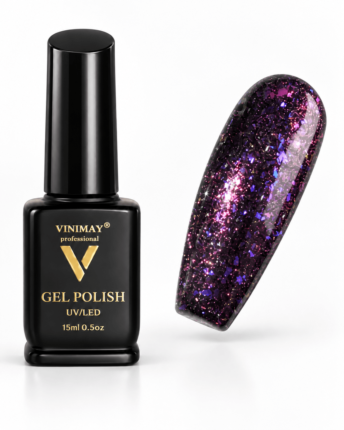 EF977B87-9EE2-4182-9C9B-9EA050C57D5C Top Coat Chameleon Flakes Vinimay No Clean,15 ml 04 - imagine 1