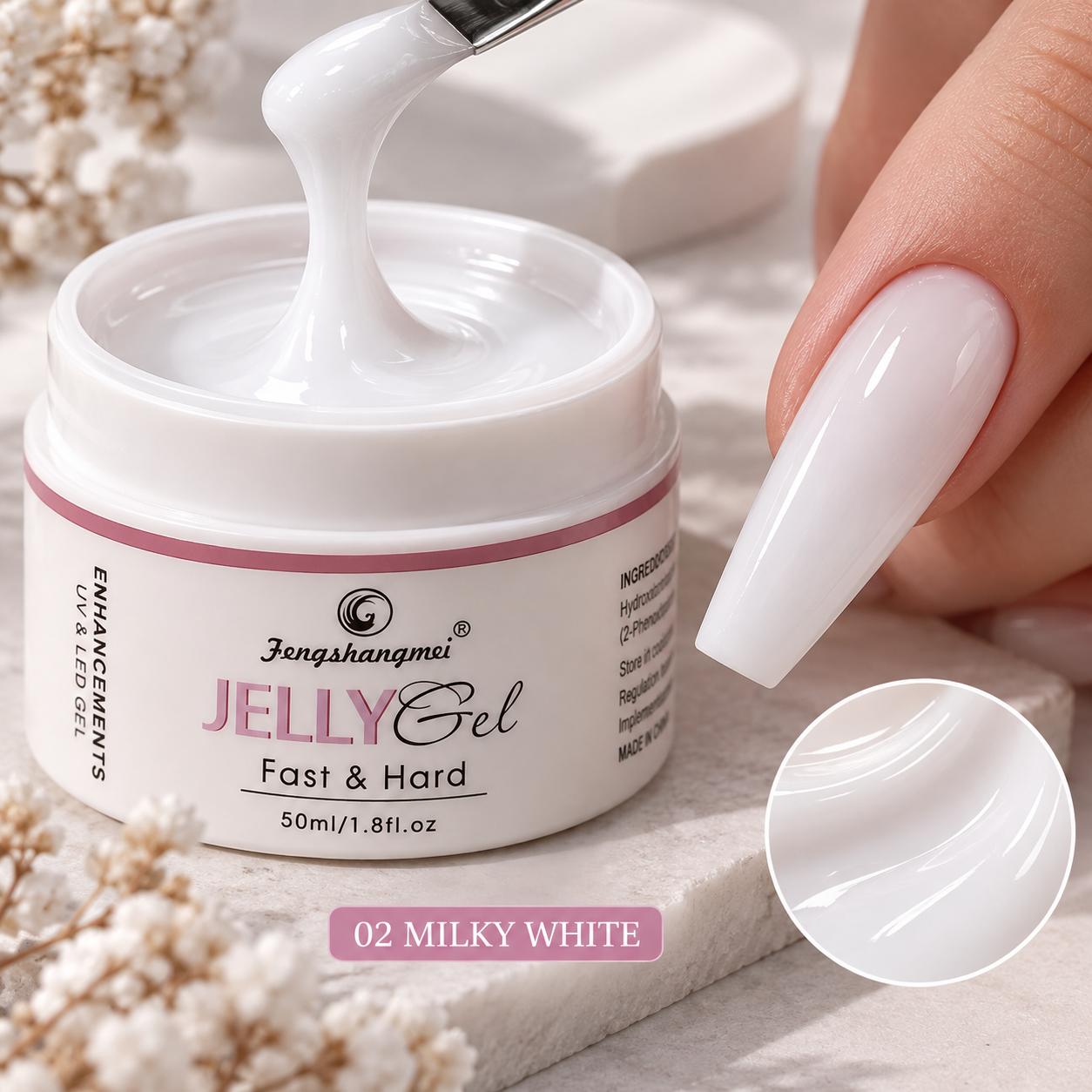 jelly milky FSM Jelly Gel Fast&Hard 50ml-02 Milky White - imagine 1