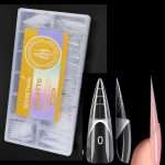 Set 150 Tipsuri Dual Forms Space French Stilleto - imagine 2
