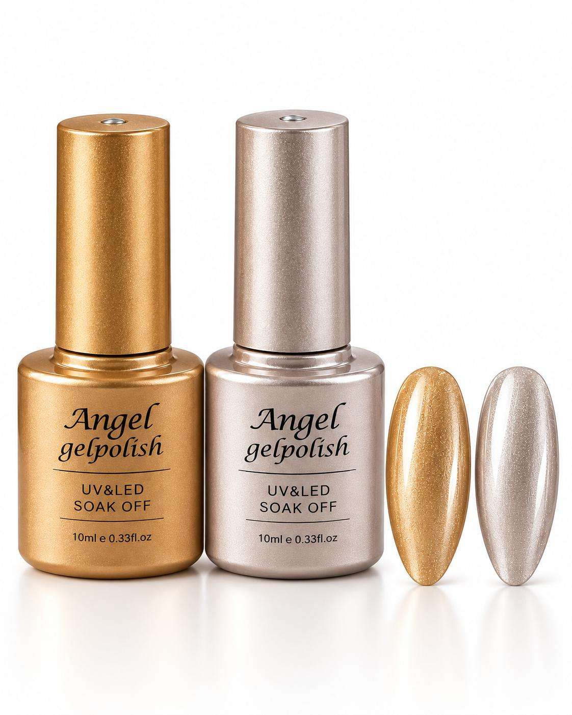 set 2 oje angel Set 2 Oje Semipermanente Angel-Gold&Pearl - imagine 1