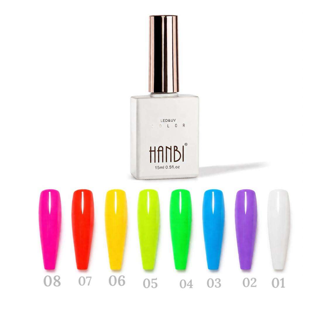 HANBI NEON FOTO Oja Semipermanenta Hanbi Neon 15ml - imagine 1