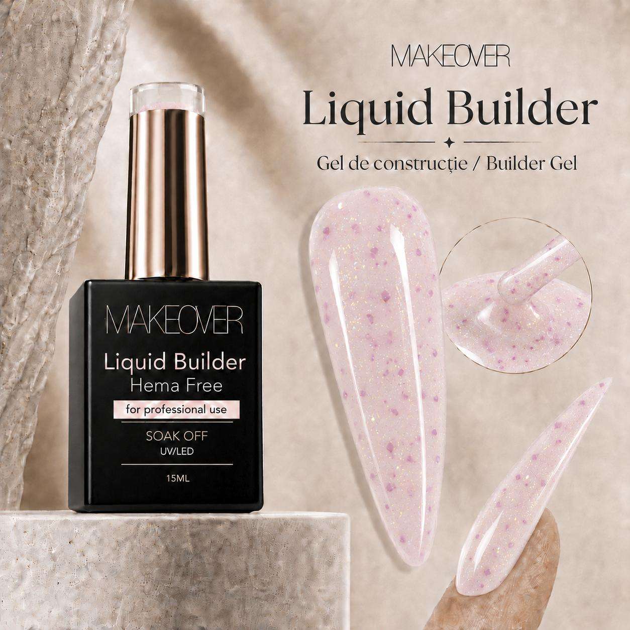 MK 18 Gel Constructie Makeover 18Pink Jelly Flakes - imagine 1
