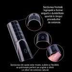 Set 150 Tipsuri Dual Forms Space French Square Pro - imagine 3