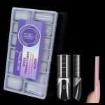 Set 150 Tipsuri Dual Forms Space French Square Pro - imagine 2