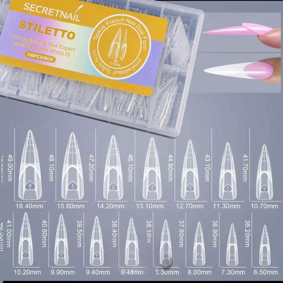 WhatsApp Image 2026-04-21 at 16.31.05 Set 150 Tipsuri Dual Forms Space French Stilleto