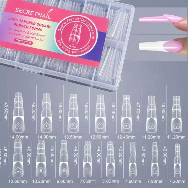 Set 150 Tipsuri Dual Forms French Pro Square Subtire