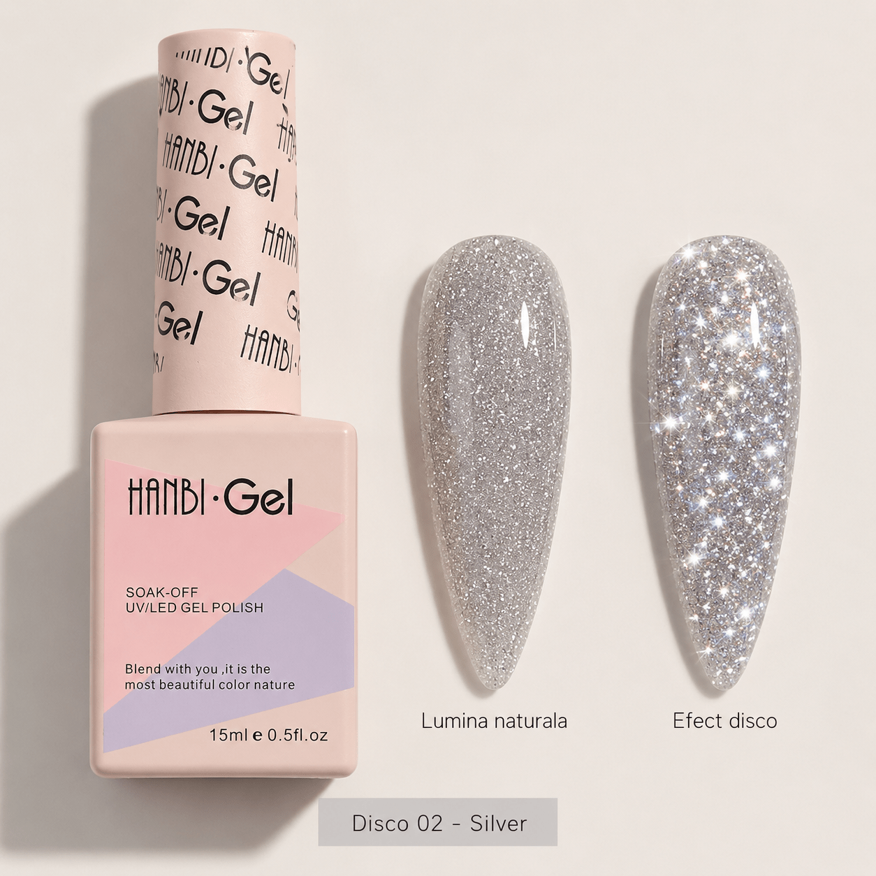 333153A5-7753-4D64-8B4A-BE7206065BC7 Oja Semipermanenta Starlight Flash Disco Effect Hanbi 15ml - imagine 1