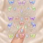 Stikere Unghii-Abtibilduri Nail Art Fluturi Z-A035