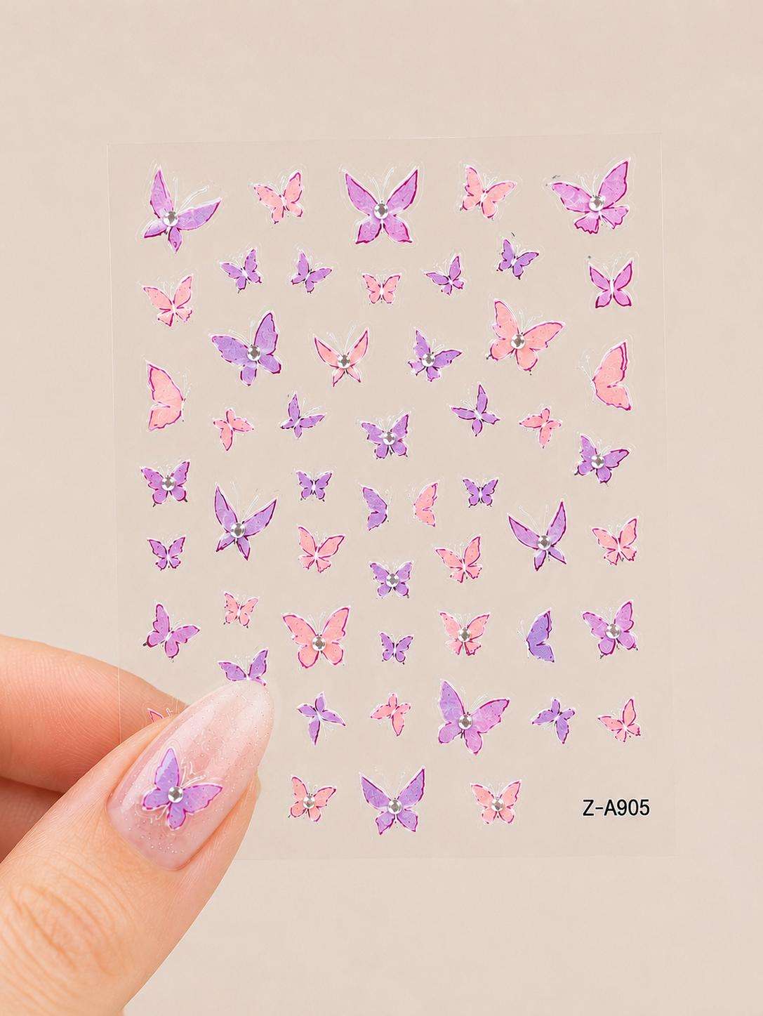 MO 257 Stikere Unghii-Abtibilduri Nail Art Fluturi MO-257 - imagine 1