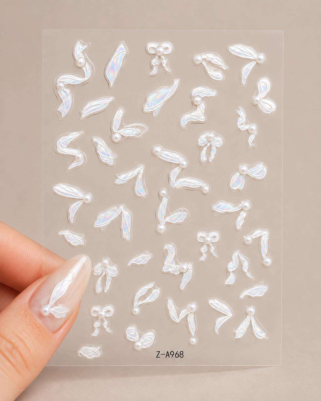 z-a968 Stikere Unghii-Abtibild 5D Nail Art Perlute A968 - imagine 1