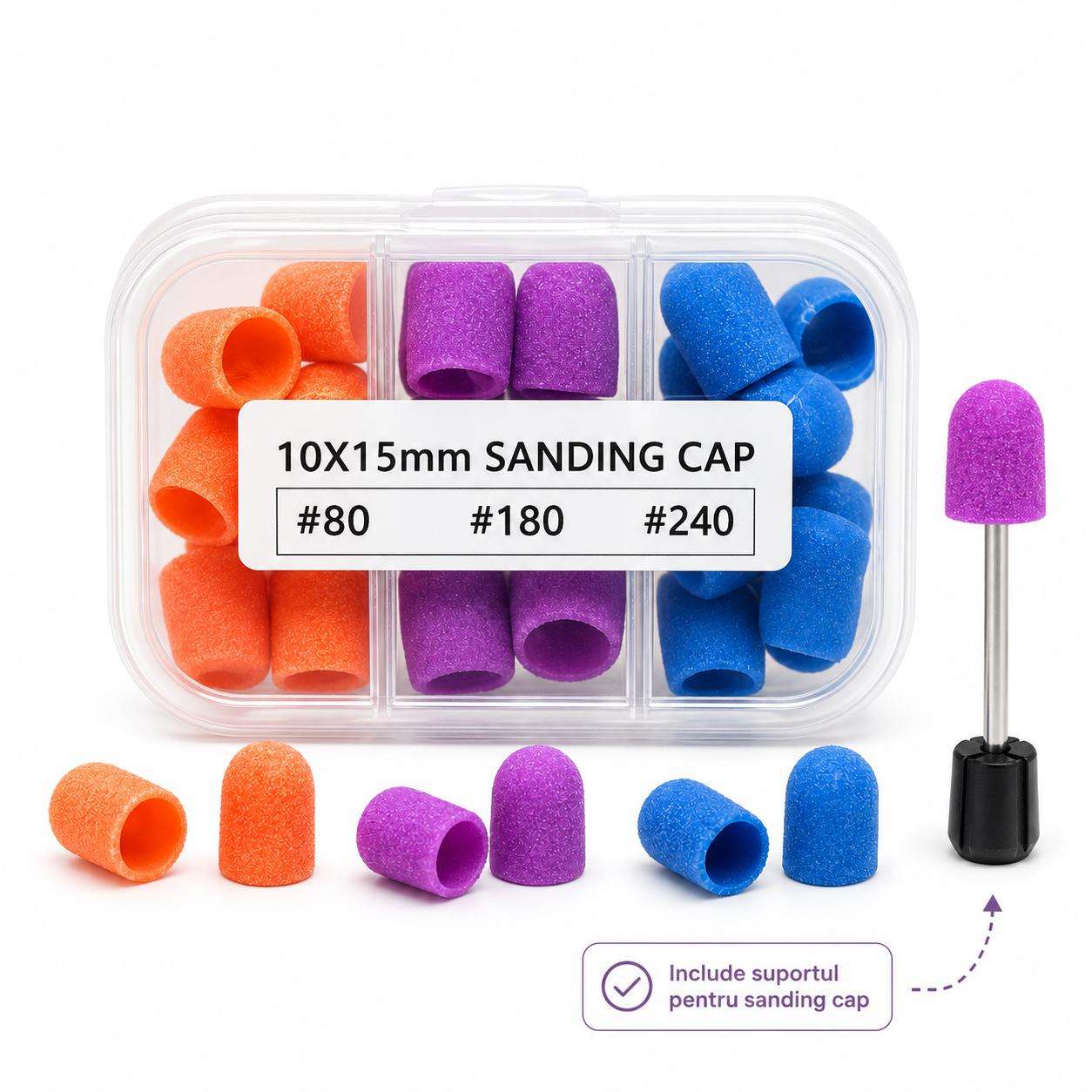 SET REZERVE Set Capete Abrazive pentru Freza 10x15mm - imagine 1