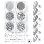 Set Glitter Silver Holographic-6 culori - imagine 2