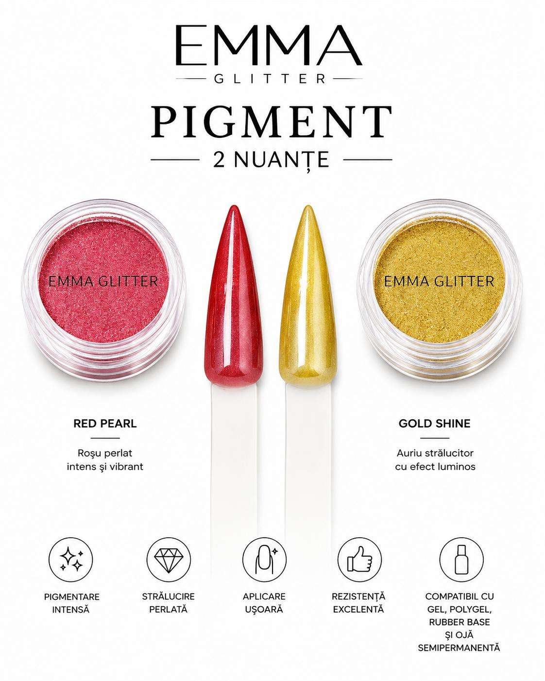 2 PIGMENTI GOLD Pigmenti Emma Perlat Duo Pink & Gold - imagine 1